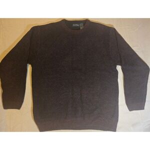 Axcess Men Sweater XL Burgundy Black Chevron Knit Crewneck Pullover RN 85373